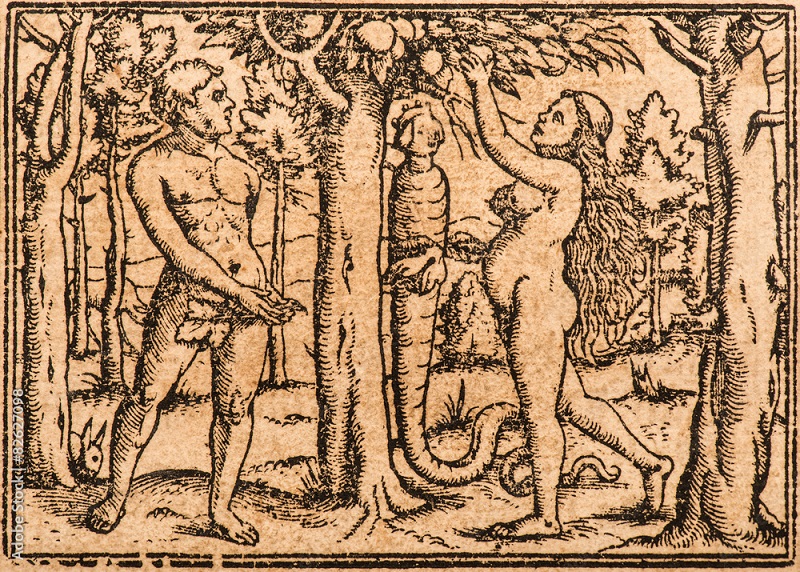 Woodcut by Hans Holbein the Younger in a Bible printed by Christoph Froschauer (Zurich, 1531