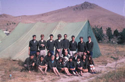 Members of Comex 3, camping on the Asian Highway, 1969
