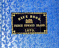 Cover of 1870 Prince Edward Island Blue Book