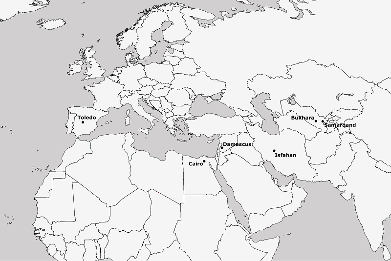 labelled cities map