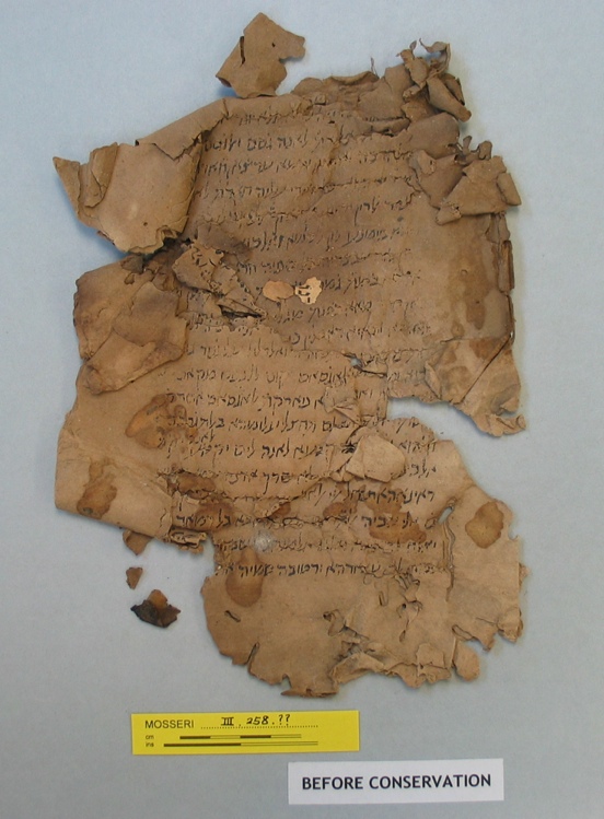 unconserved clump of Genizah material