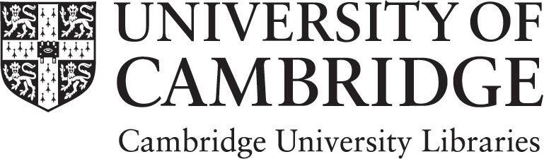 The words 'University of Cambridge, Cambridge University Libraries' appear next to the University shield in the logo 