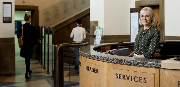 Reader Services Desk in the Entrance Hall