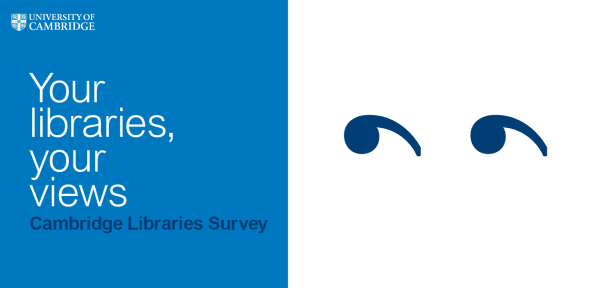 The text 'your libraries, your views' appears next to a logo of two speech marks that are side by side, looking like eyes